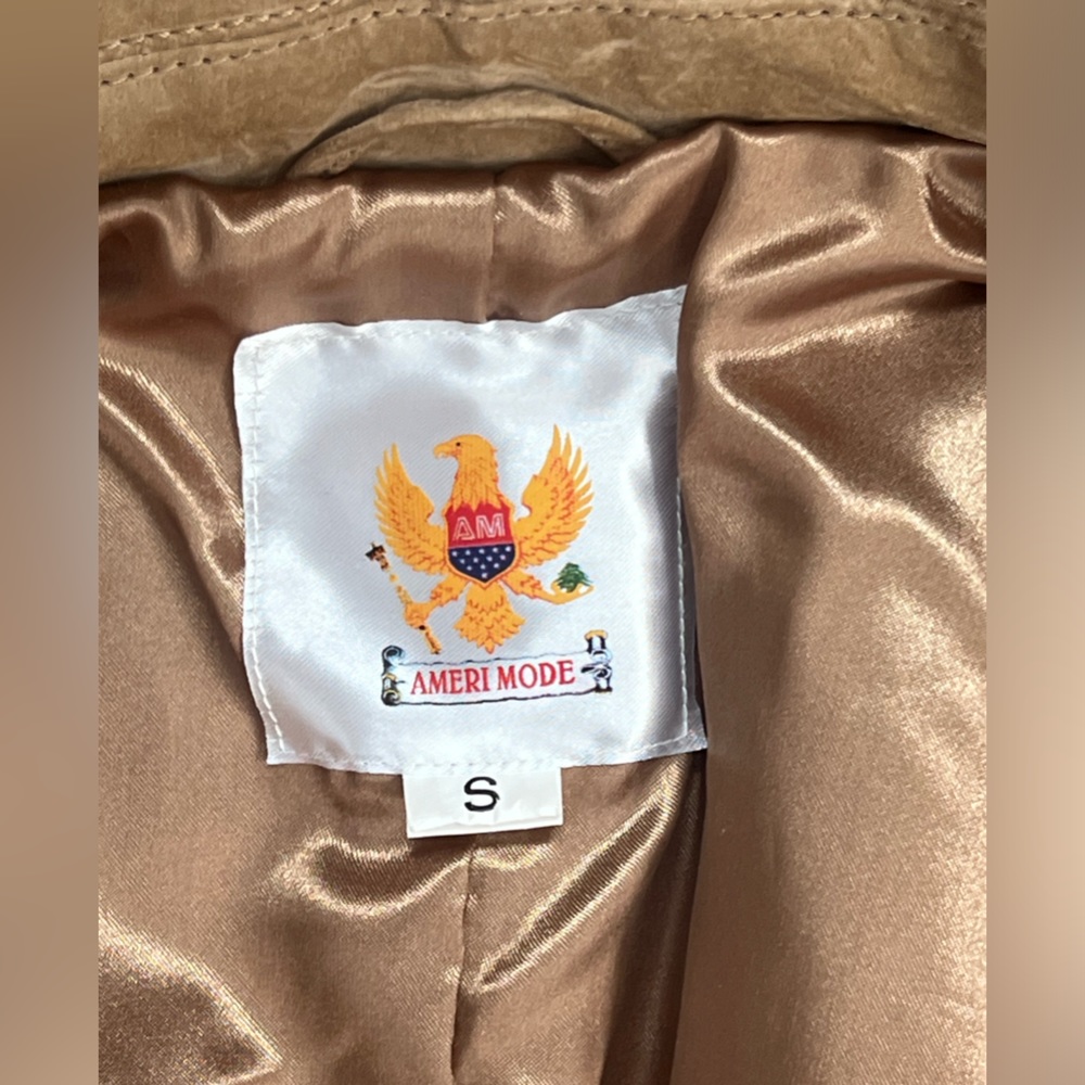 Ameri Mode Genuine Leather Jacket Women’s Small Tan SuedeWestern BohoStyle5559 - Picture 12 of 14